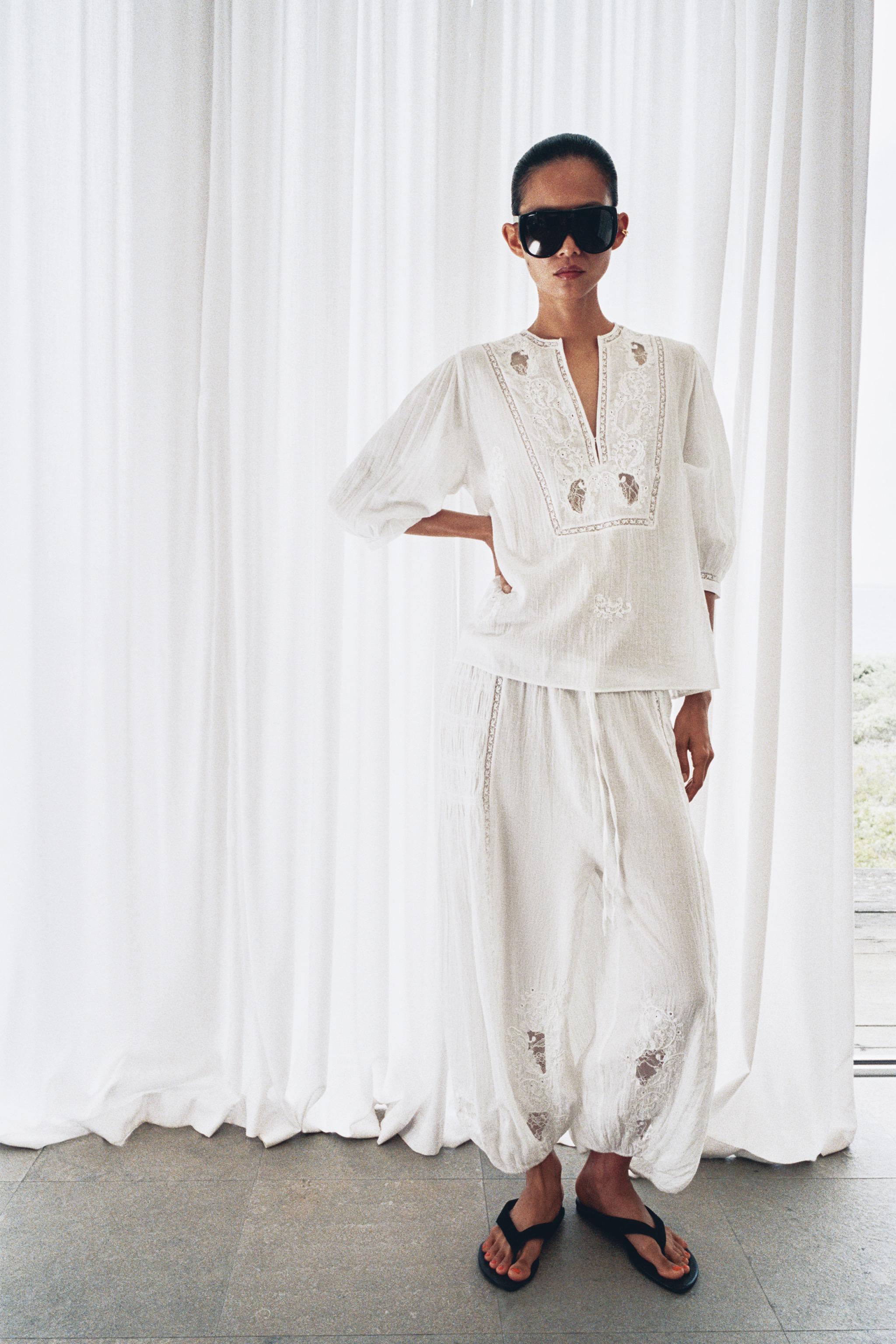 EMBROIDERED LACE SHIRT ZW COLLECTION